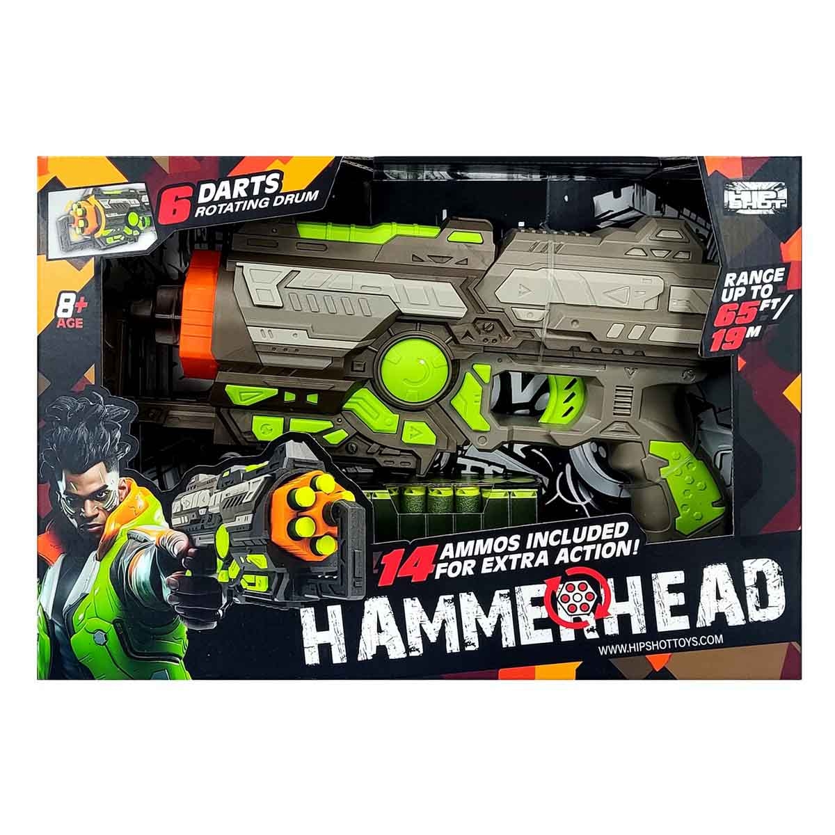 هيب شوت لعبة قاذف إسفنجي موديل FJ9009 للجنسين، عمر 8-10 سنوات