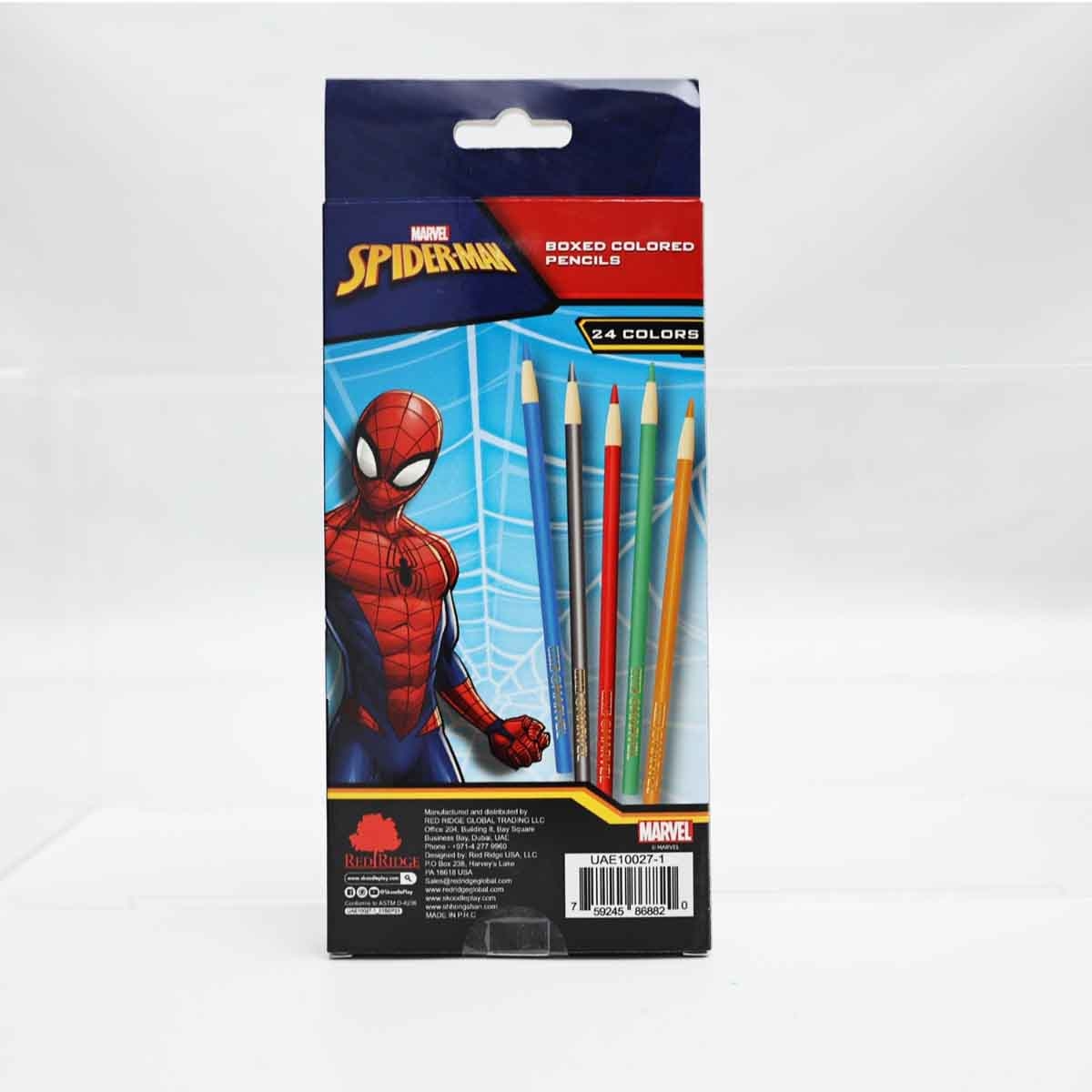 سبايدر مان مجموعة أقلام تلوين 24 لون للجنسين، عمر 3-4 سنوات