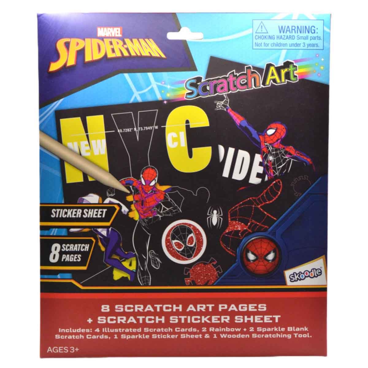 Spider-Man Scratch Scribble Sticker Set Unisex, 3-4 Years