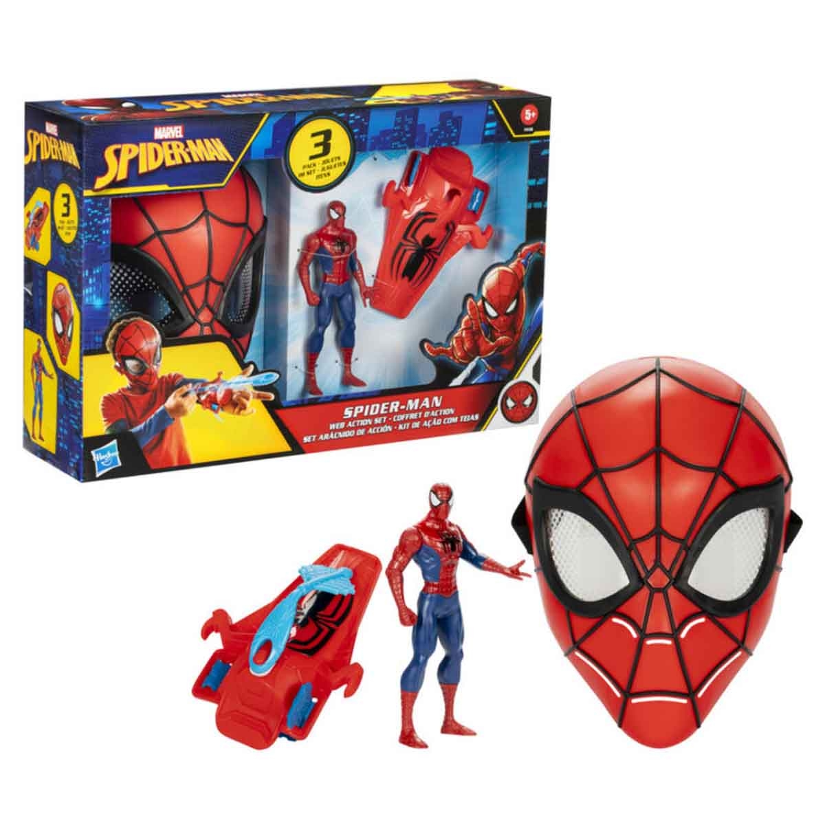 مارفل مجموعة لعب سبايدر-مان ويب أكشن للأولاد من عمر 5-7 سنوات