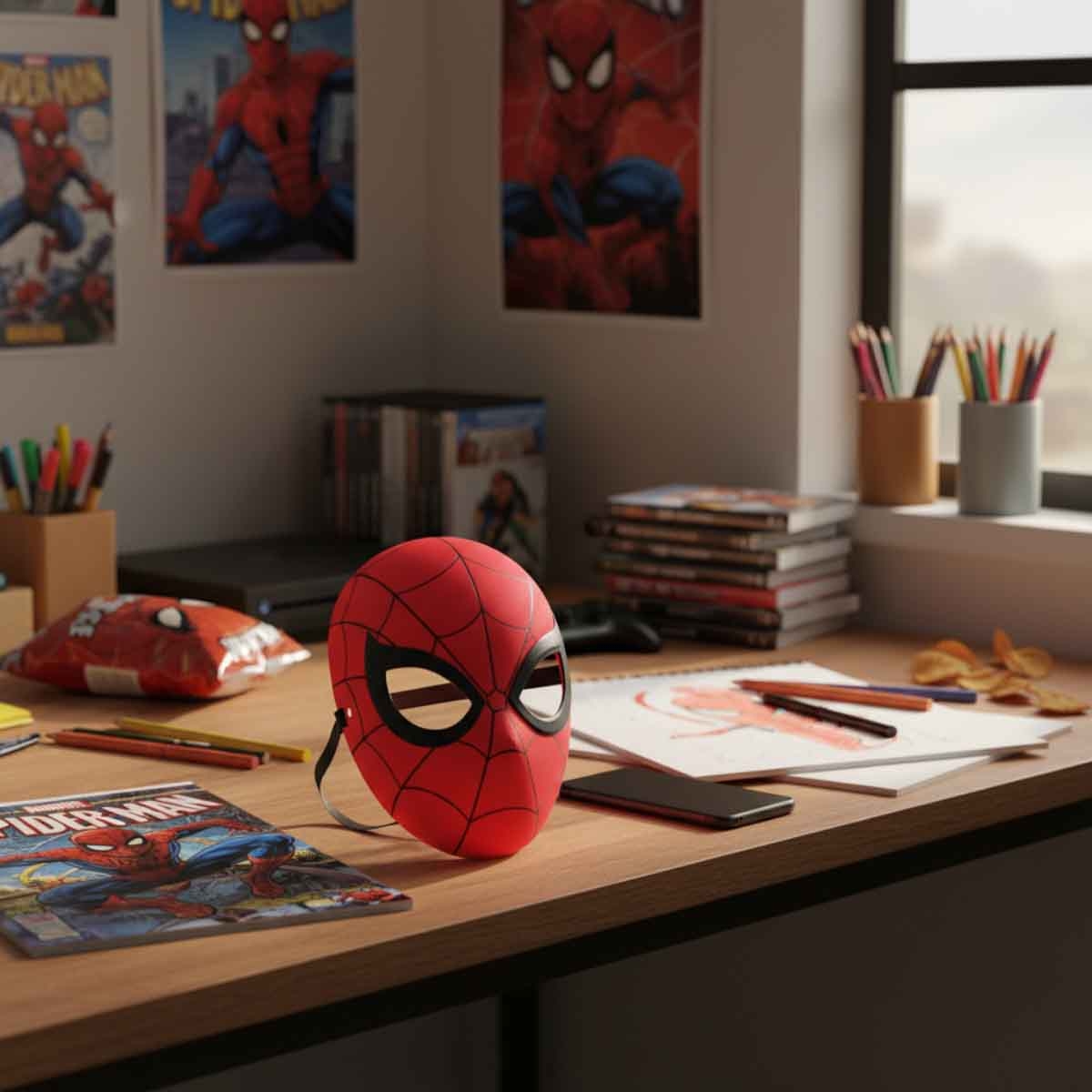 Spider-Man 8-Piece Webbed Paper Masks Set