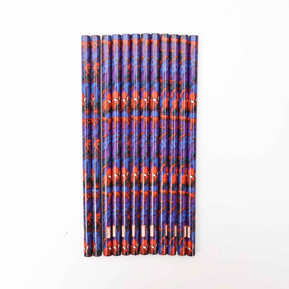 سبايدر مان مجموعة أقلام رصاص HB عدد 12 للجنسين، عمر 3-4 سنوات