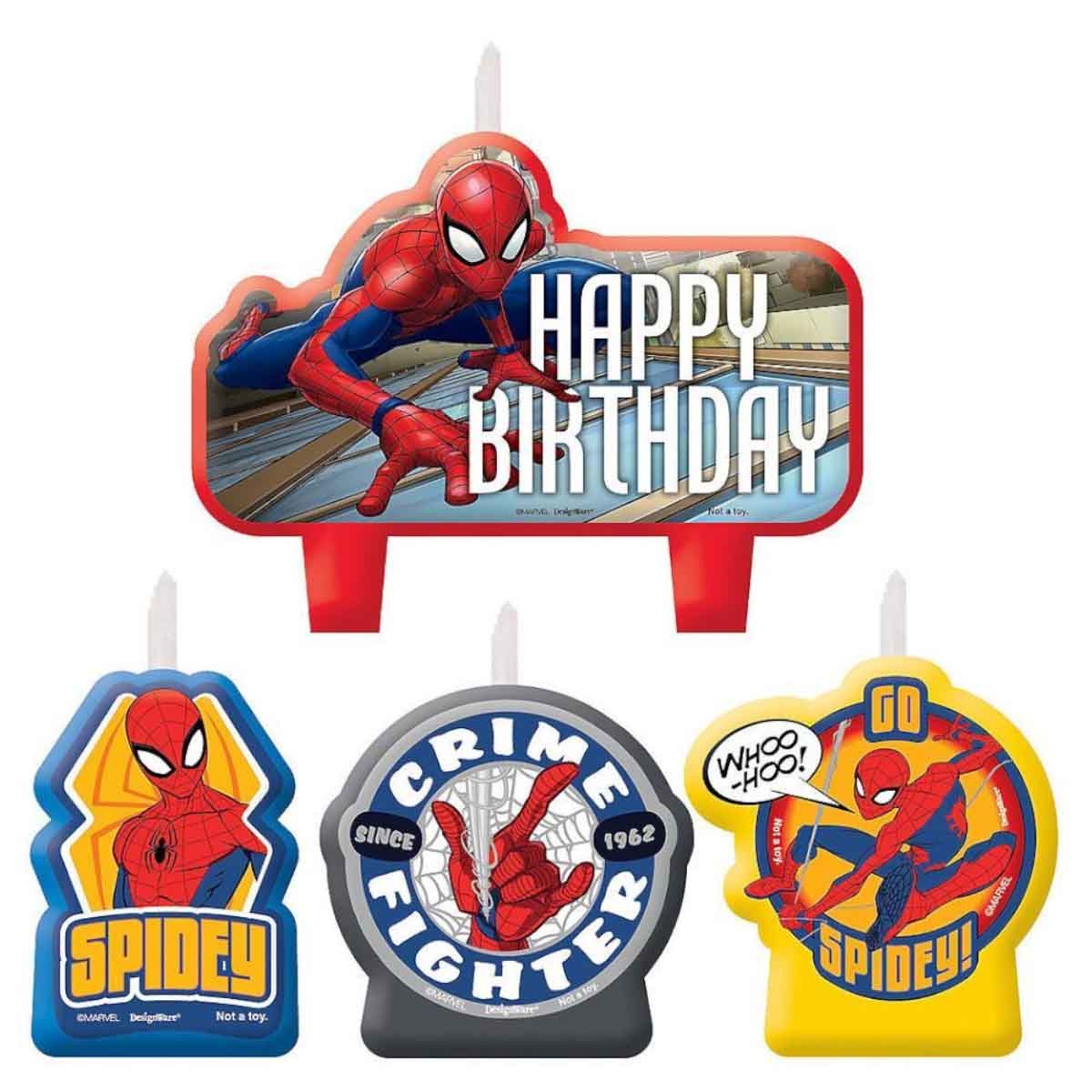 Spider-Man Birthday Candle Set