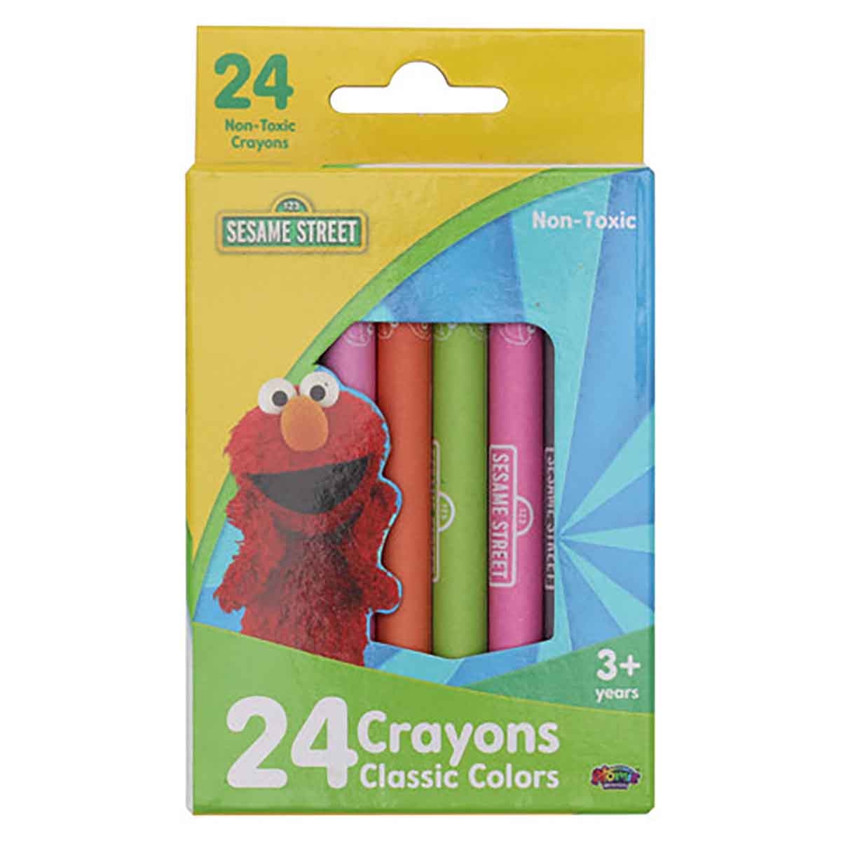 Sesame Street 24-Colours Crayons Unisex, 3-4 Years