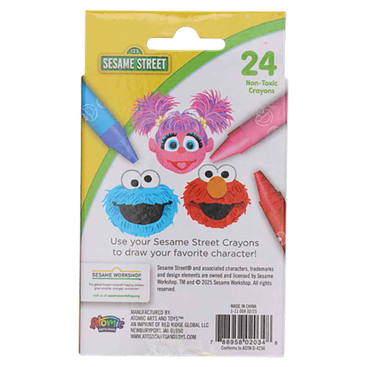 Sesame Street 24-Colours Crayons Unisex, 3-4 Years