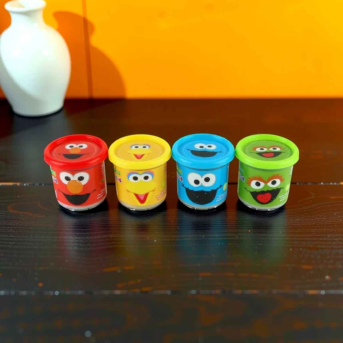 سيزام ستريت مجموعة عجين معطر مكونة من 4 عبوات وزن 4 أونصات، للجنسين، للأعمار من 3 إلى 4 سنوات