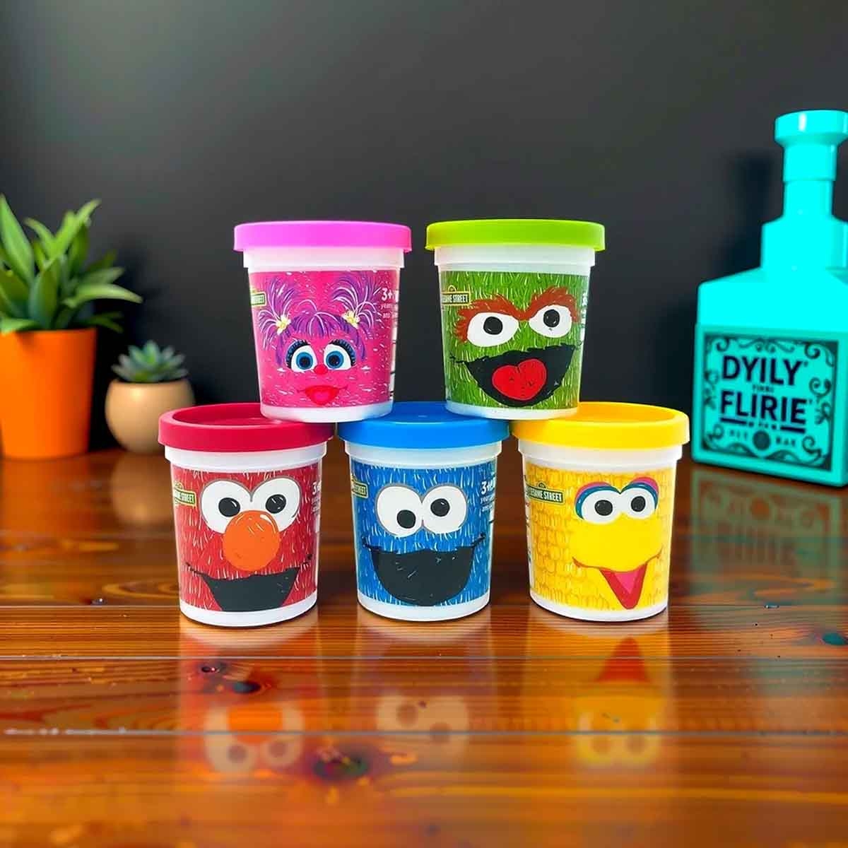 سيزام ستريت مجموعة عجين معطر مكونة من 6 عبوات وزن 1 أونصة، للجنسين، للأعمار من 3 إلى 4 سنوات