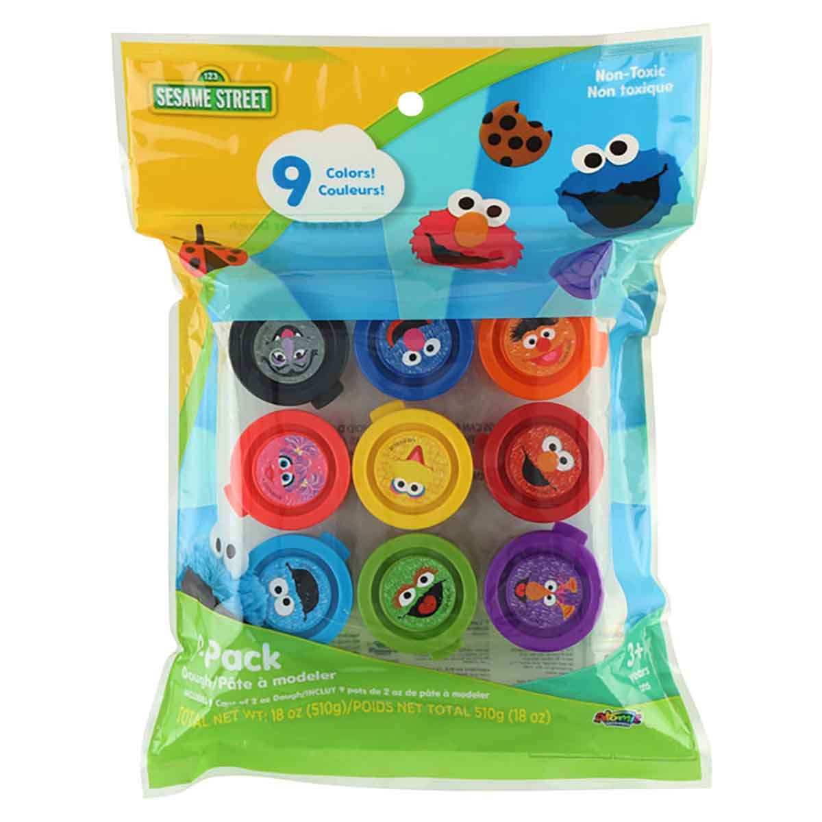 Sesame Street 2oz. 9-Cans Dough Bag Unisex, 3-4 Years