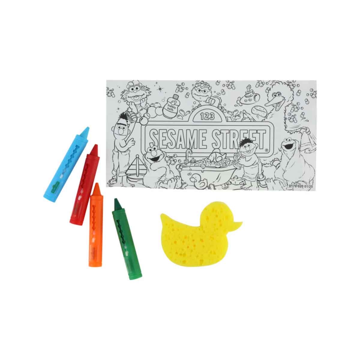 سيزام ستريت مجموعة تلوين للاستحمام، للجنسين، للأعمار من 3 إلى 4 سنوات
