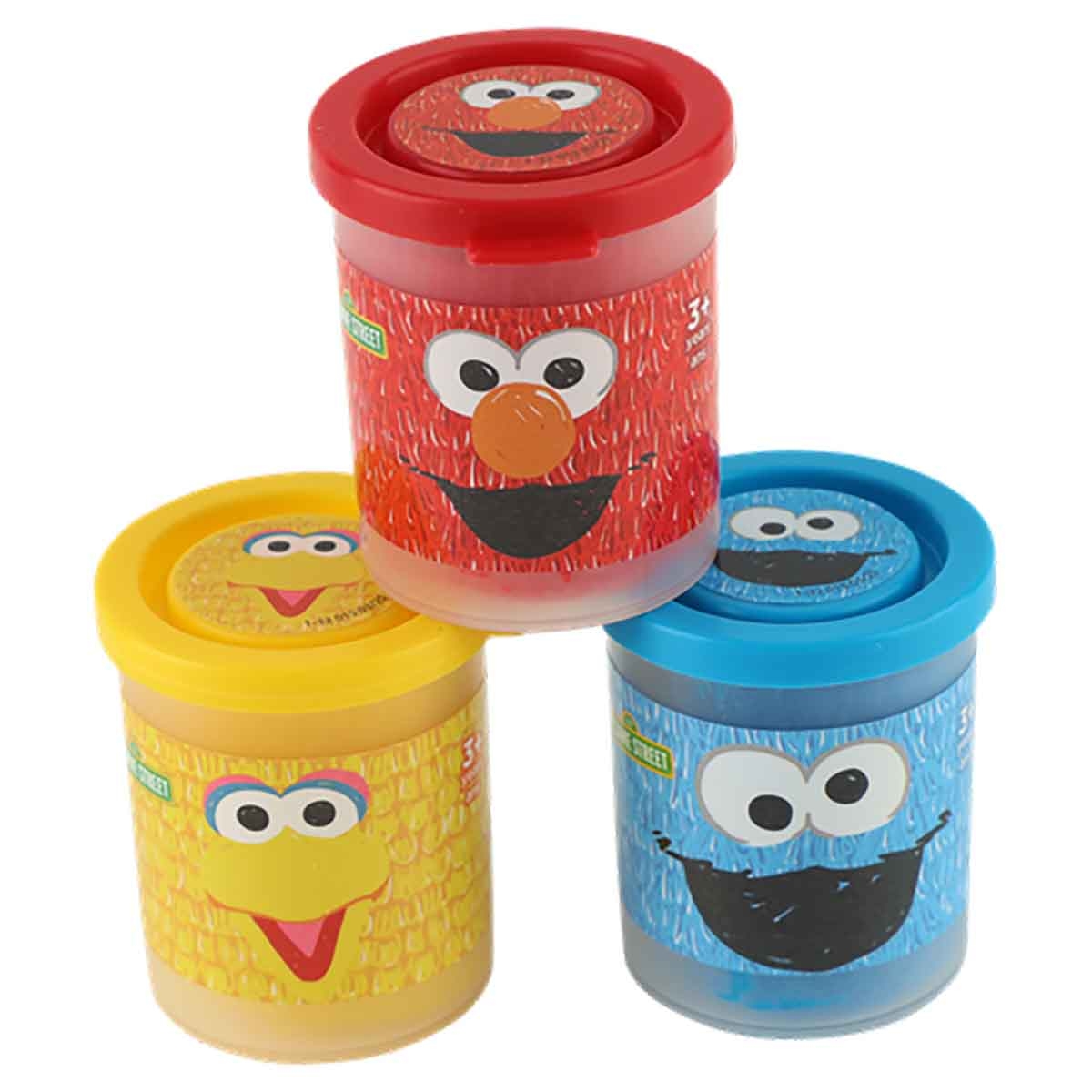 Sesame Street 2oz. 3-Colours Dough Set Unisex, 3-4 Years
