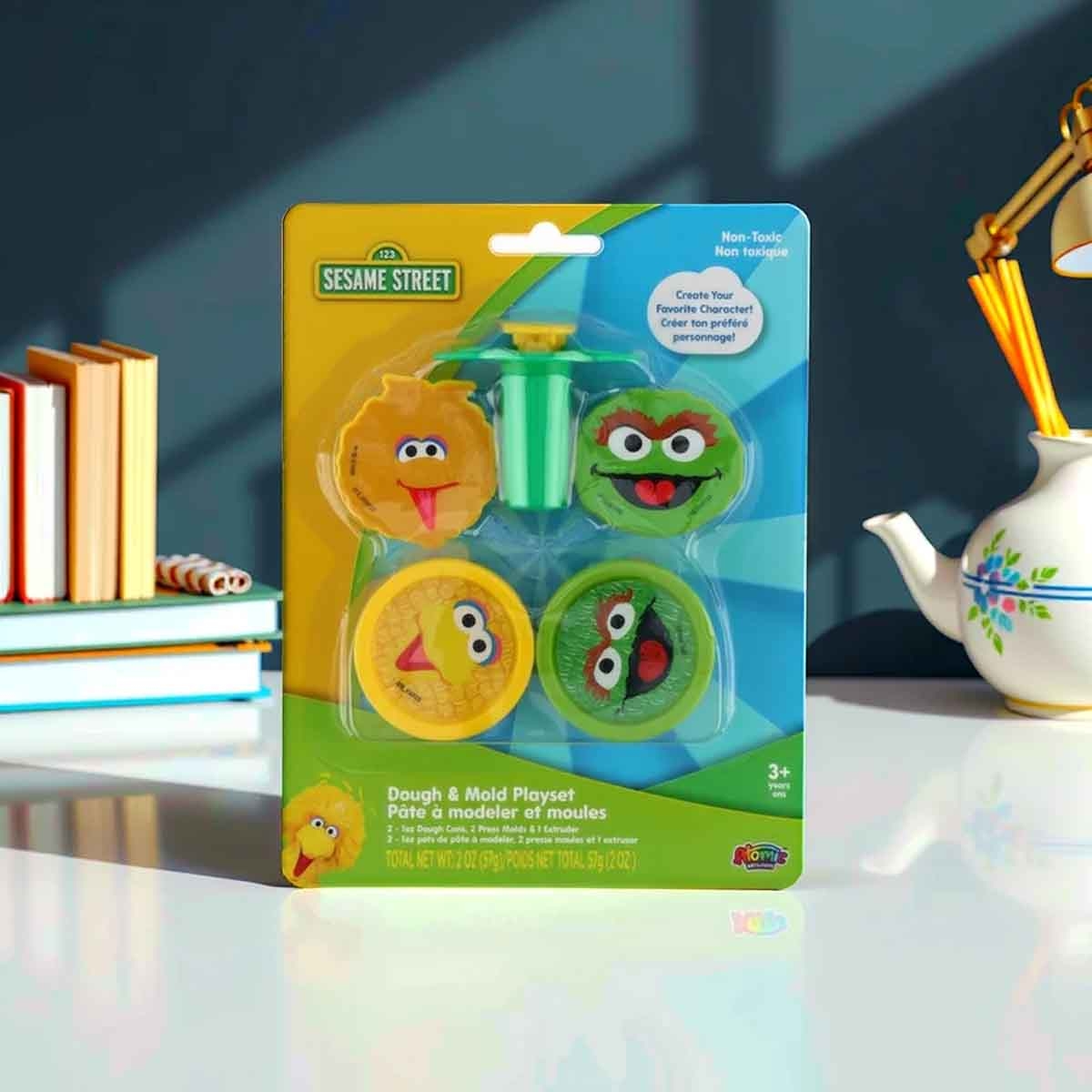 سيزام ستريت مجموعة لعب بالعجين والقوالب، للجنسين، للأعمار من 3 إلى 4 سنوات
