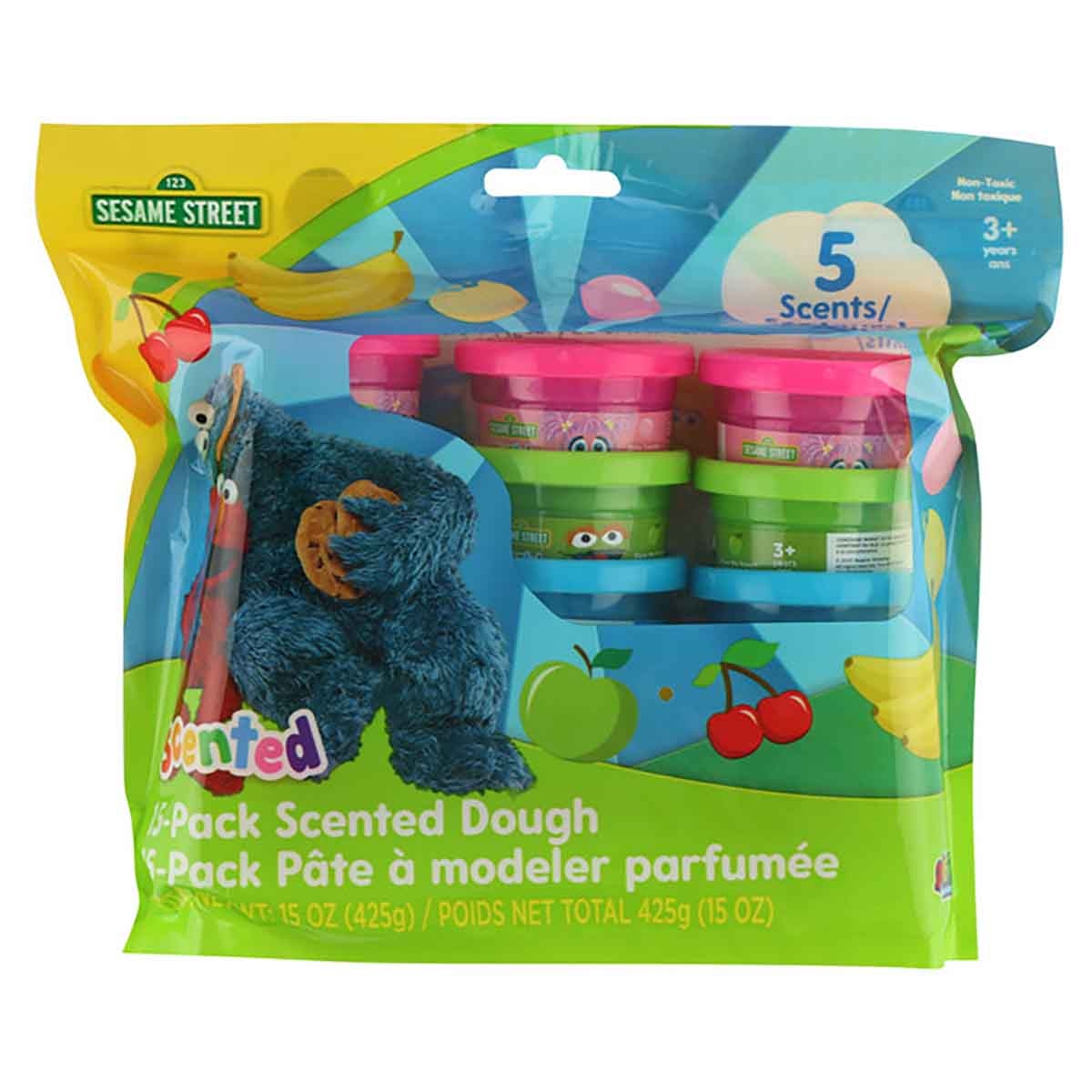 Sesame Street 1oz. 15-Cans Scented Dough Set Unisex, 3-4 Years