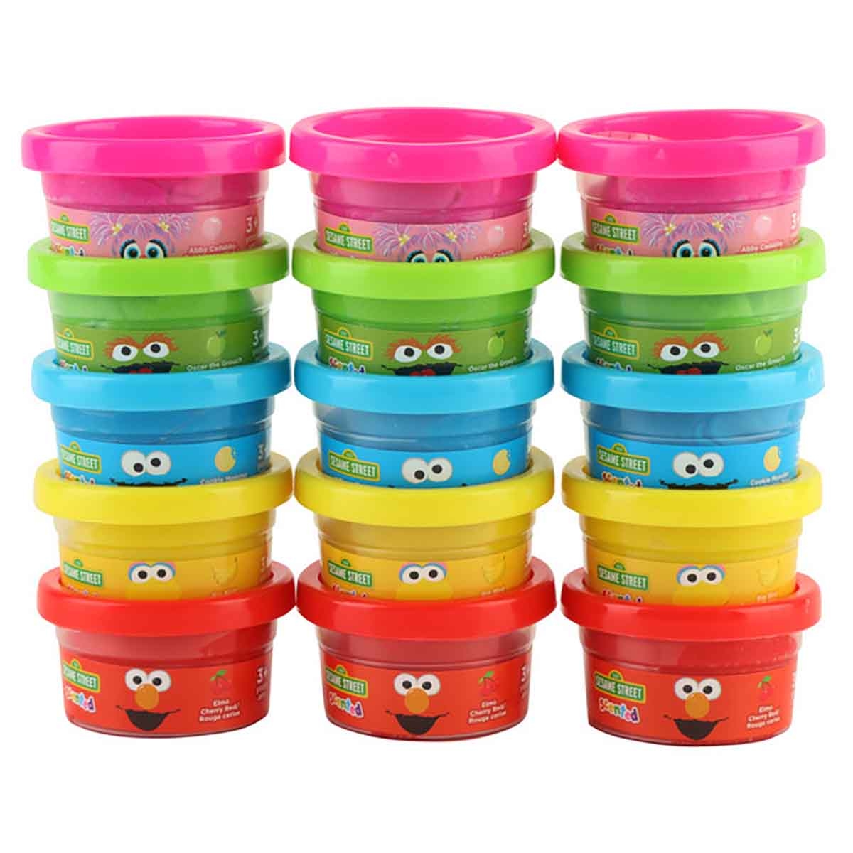 Sesame Street 1oz. 15-Cans Scented Dough Set Unisex, 3-4 Years