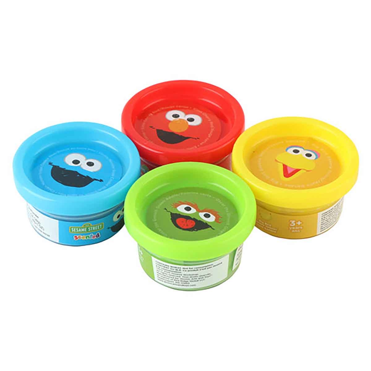 سيزام ستريت مجموعة عجين معطر مكونة من 4 ألوان وزن 1 أونصة، للجنسين، للأعمار من 3 إلى 4 سنوات