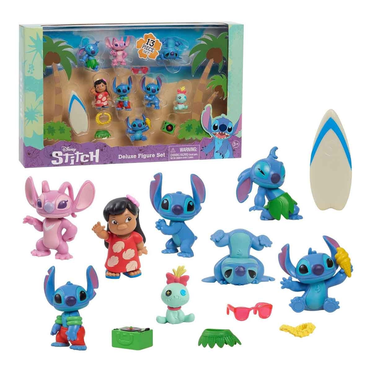 Disney Stitch 13-Piece Deluxe Action Figure Set Unisex, 3-4 Years