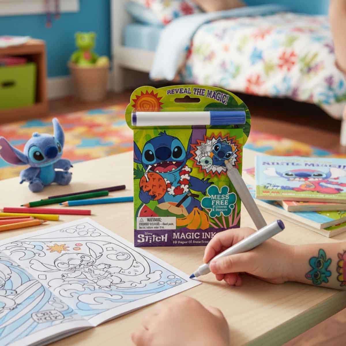 Disney Stitch Magic Ink Book Unisex, 3-4 Years
