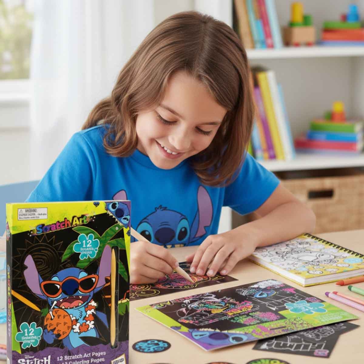 Disney Stitch Scratch Art Kit Unisex, 3-4 Years