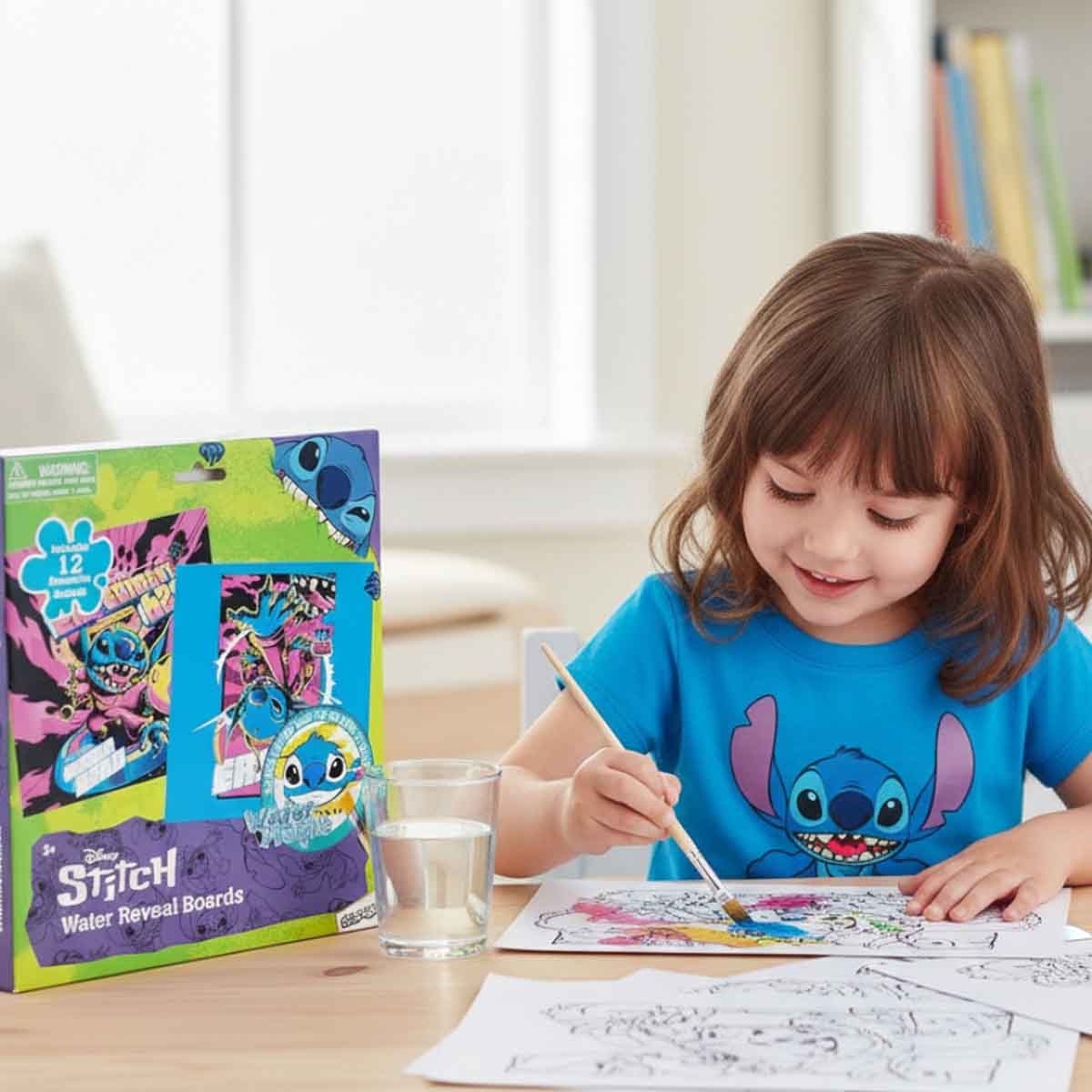 Disney Stitch Magic Water Reveal Boards Unisex, 3-4 Years