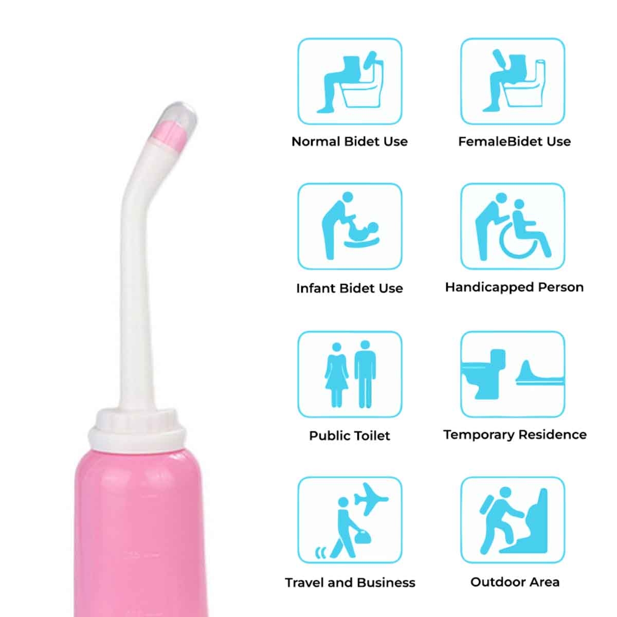 Sunveno 500ml Pink Portable Bidet