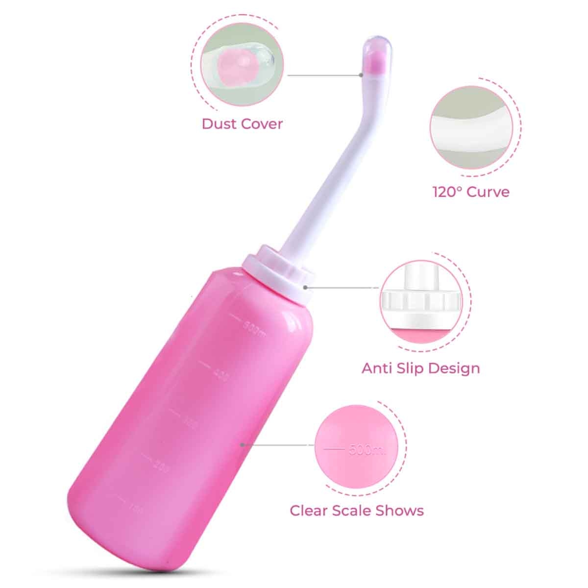 Sunveno 500ml Pink Portable Bidet