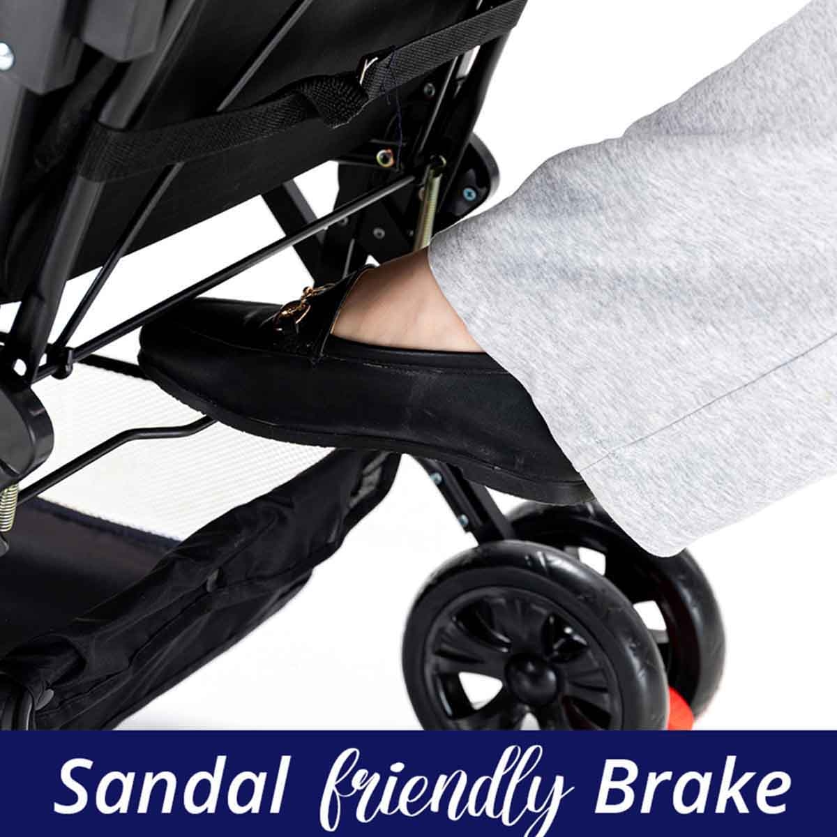 Teknum Khaki Double Baby Stroller Toddler, 0-2 Years