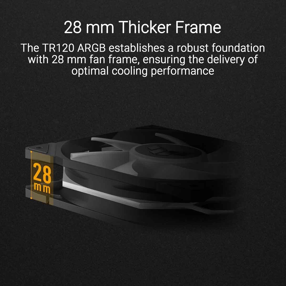 Asus Black TUF Gaming TR120 3-In-1 ARGB Fan