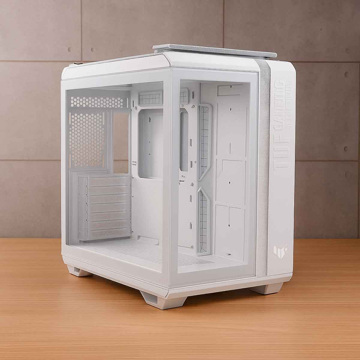 Asus White TUF Gaming GT502 Horizon TG ARGB Mid-Tower Gaming PC Case