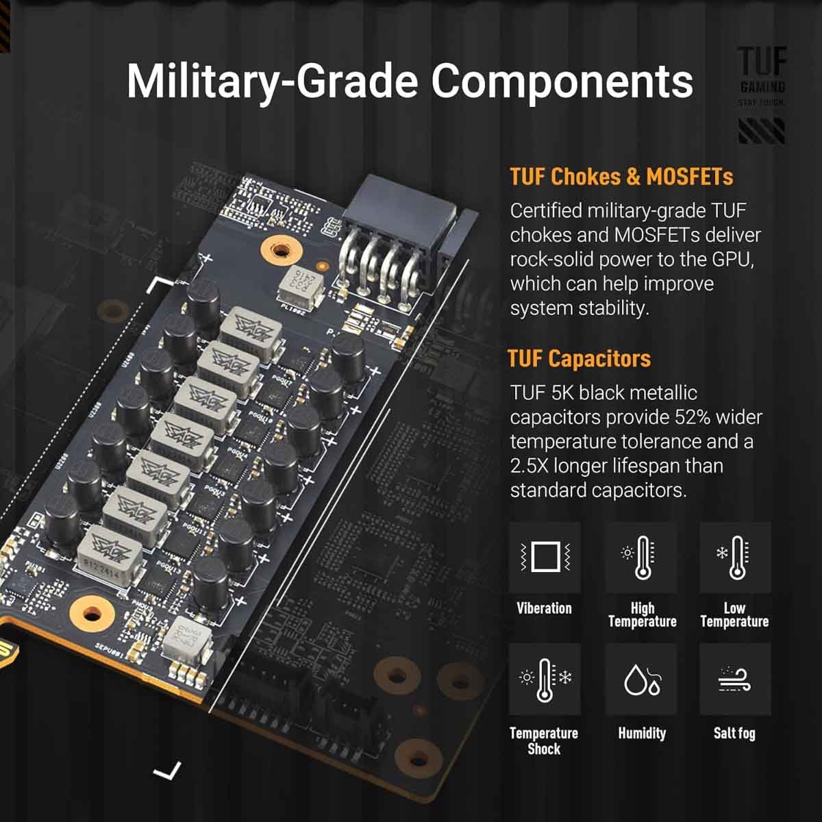 أسوس بطاقة رسومات تي يو إف آر إكس 9070 إكس تي أوفر كلوك 16 جيجابايت للألعاب