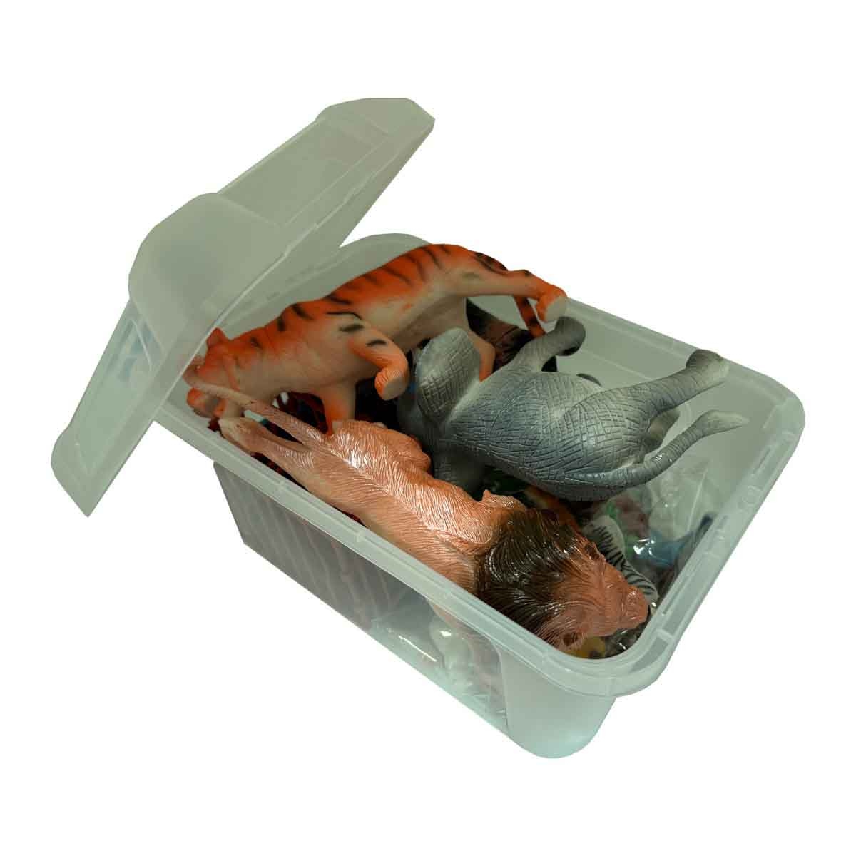 جيا زو مجموعة تماثيل الحيوانات البرية مكونة من 19 قطعة للجنسين، عمر 3-4 سنوات