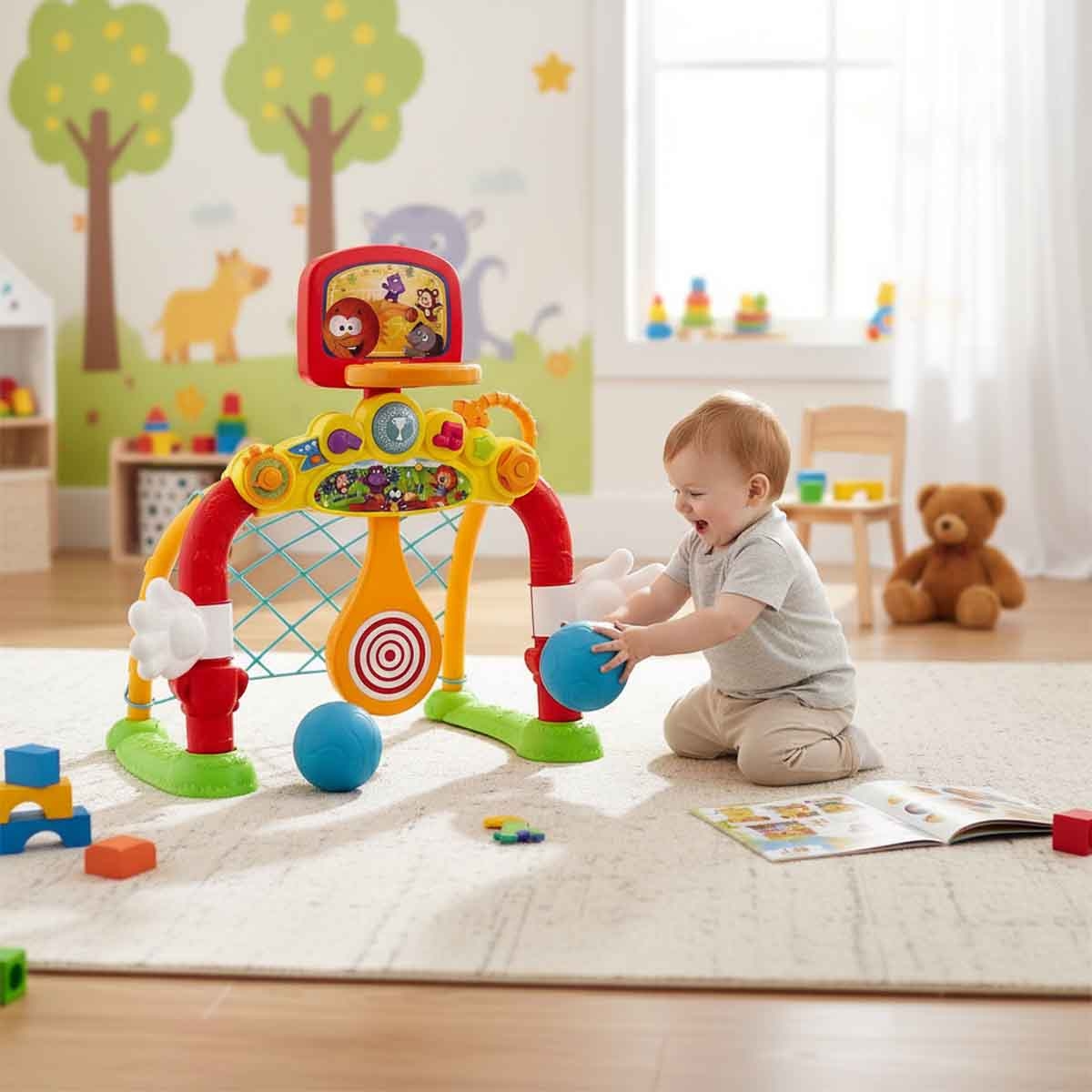 وين فن مجموعة ملعب فن غول 4 في 1 للأطفال عمر 0-2 سنوات