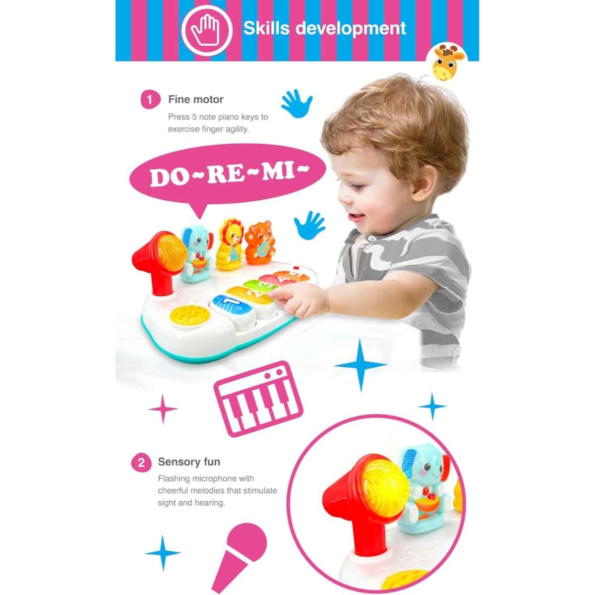 وين فن بيانو جانغل بالس للأطفال عمر 0-2 سنوات