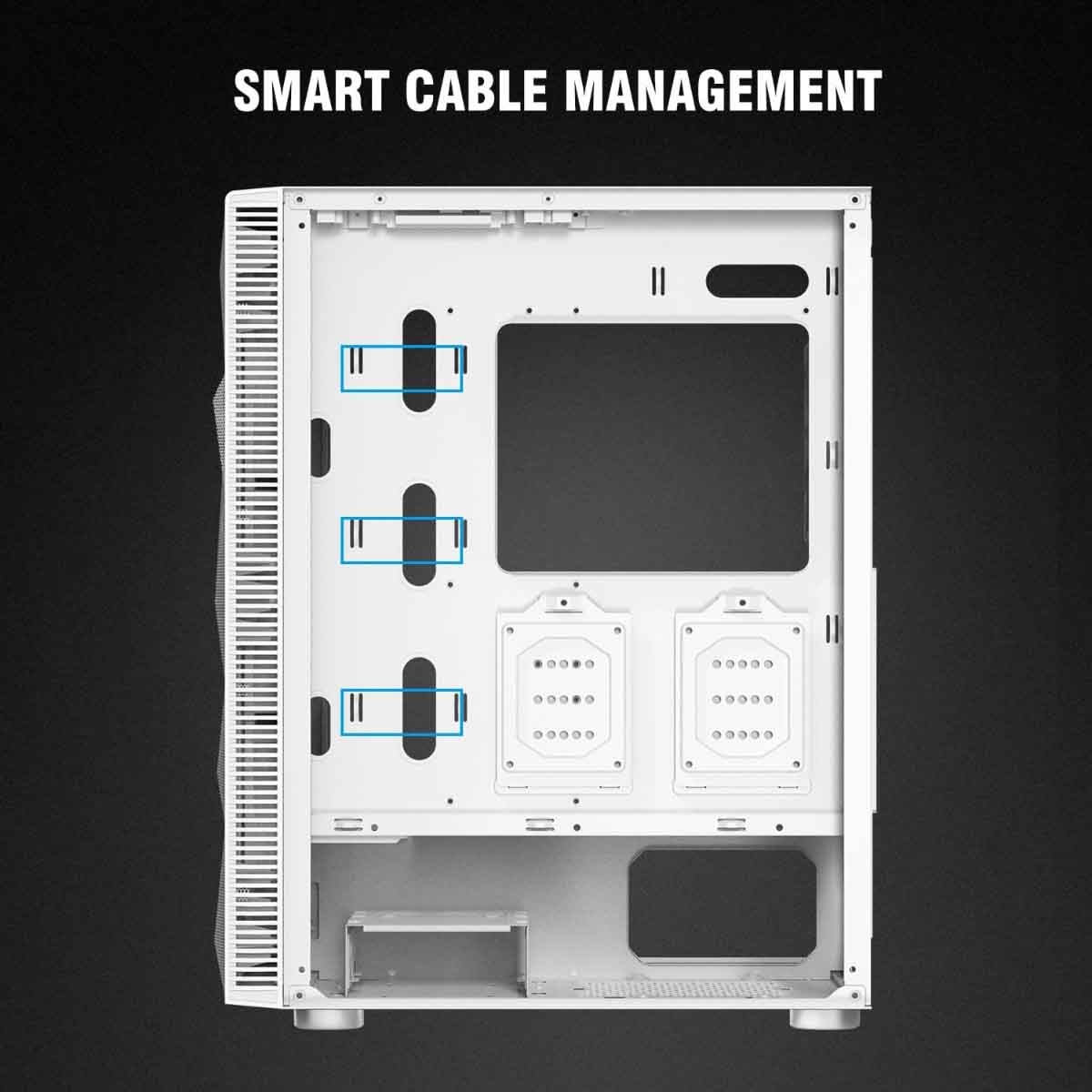 مونتيك صندوق كمبيوتر للألعاب X3 شبكي باللون الأبيض