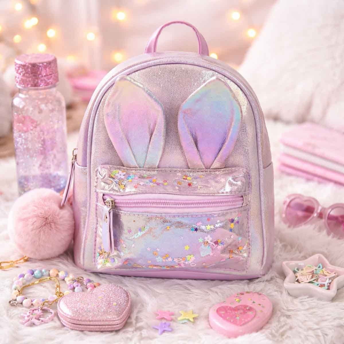 إيزي كيدز حقيبة مدرسية أرنب باللون البنفسجي للجنسين، 3-4 سنوات