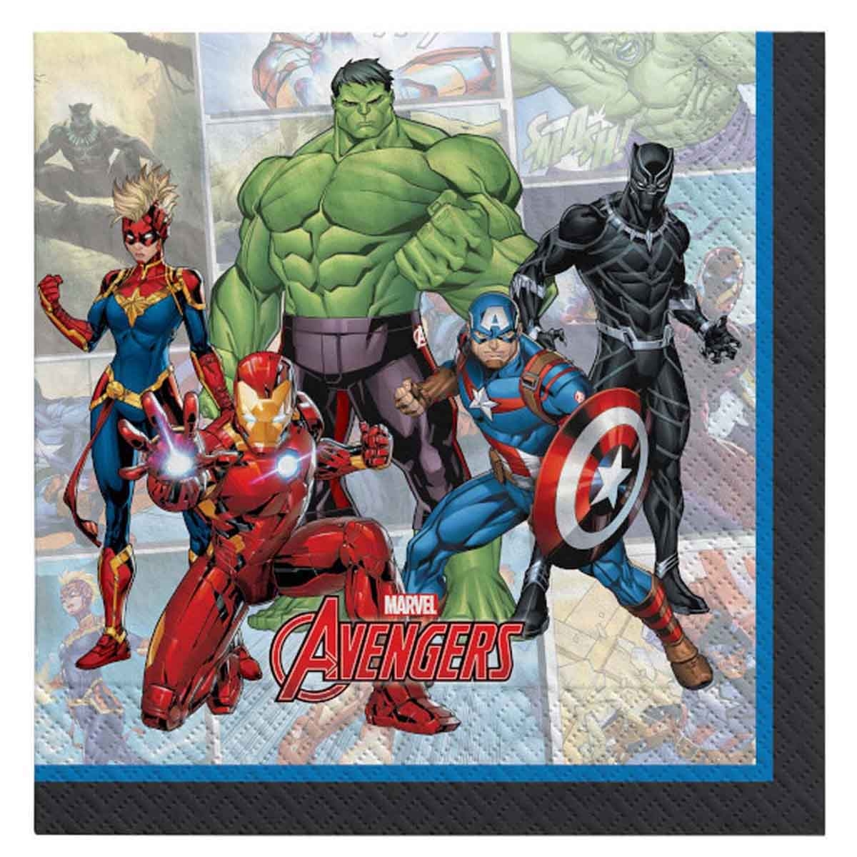 مارفل أفنجرز مناديل غداء باور يونيت عدد 16 قطعة
