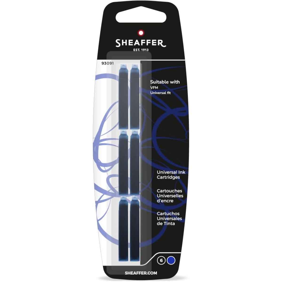 شيفر طقم 6 خراطيش حبر أزرق عالمي