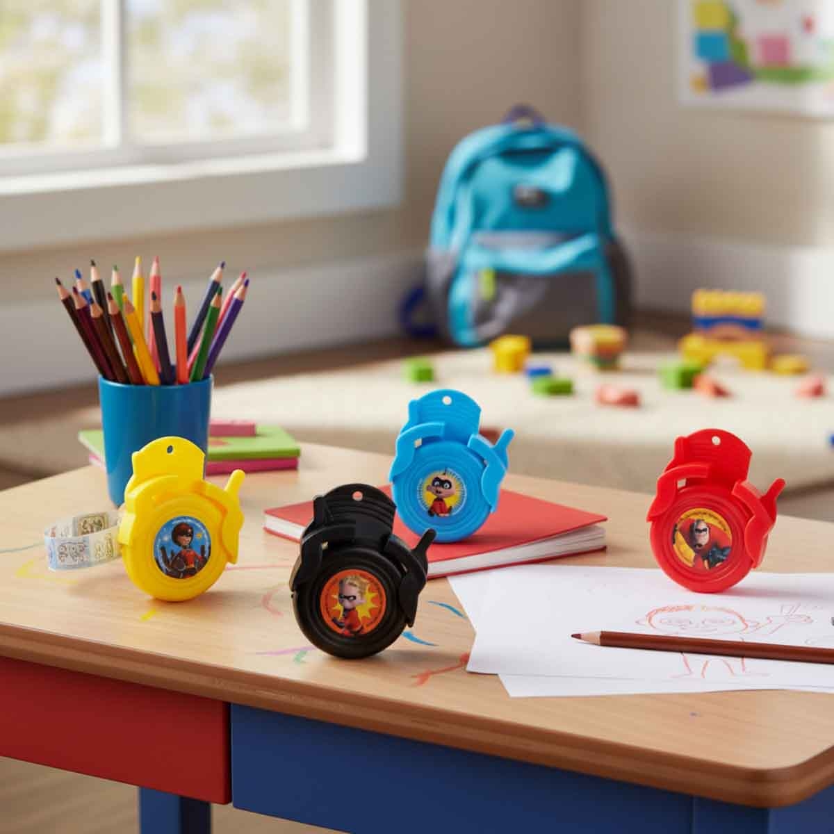 ديزني إنكريدبلز 2 مجموعة قاذف أقراص صغير عدد 12 قطعة