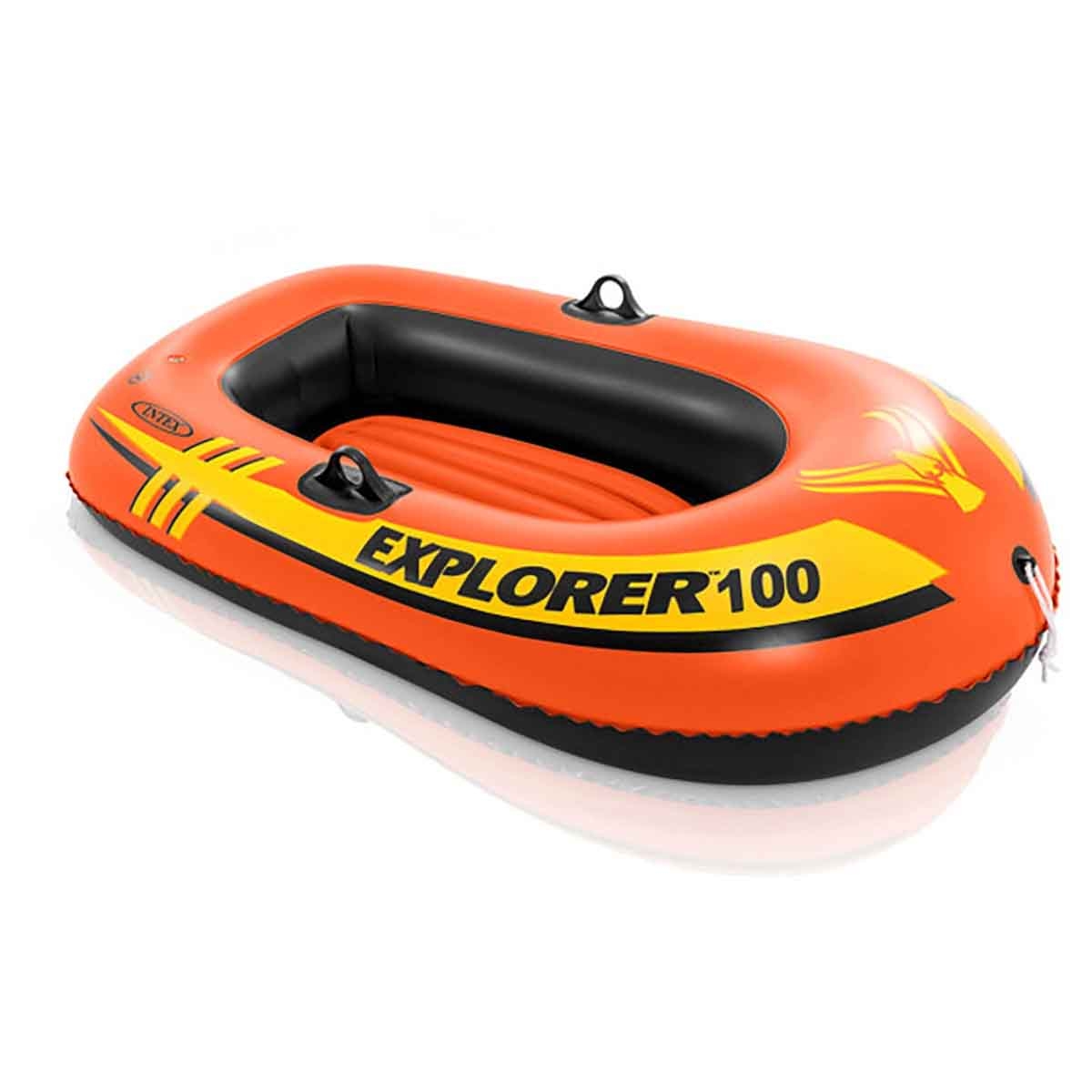Intex Explorer 100 Boat with Deluxe French Oars Bundle Unisex, 5-7 Years
