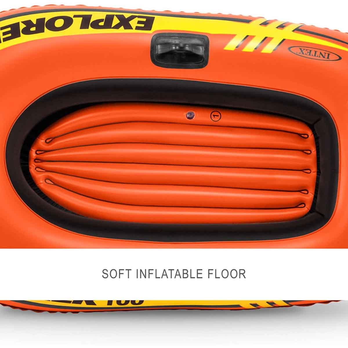 Intex Explorer 100 Boat with Deluxe French Oars Bundle Unisex, 5-7 Years