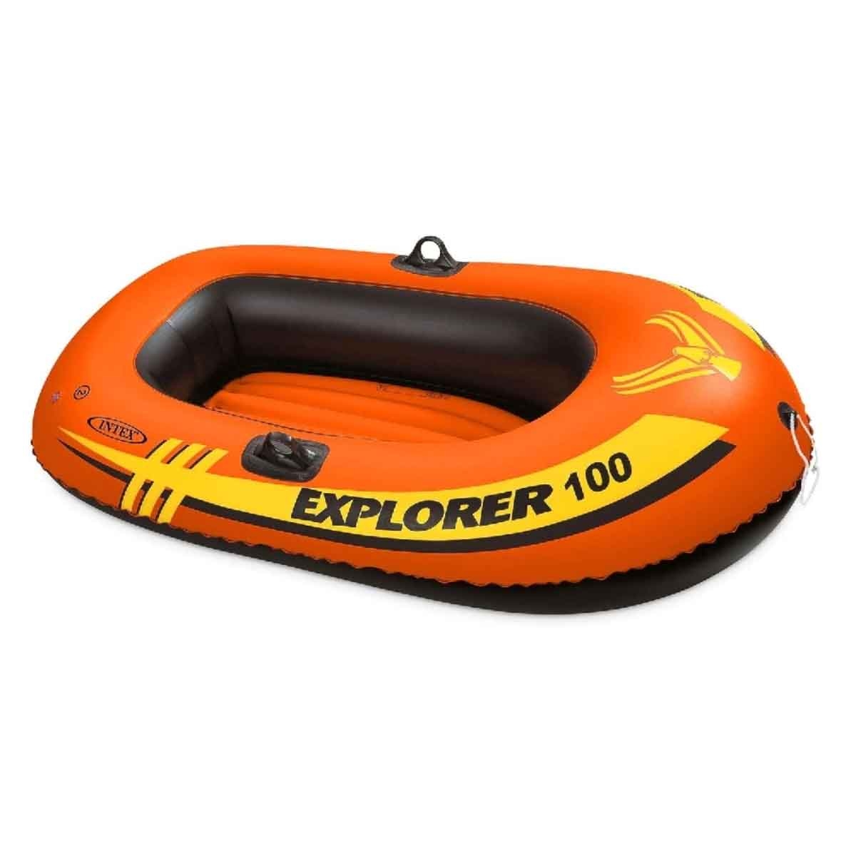 Intex Explorer 100 Boat with Deluxe French Oars Bundle Unisex, 5-7 Years
