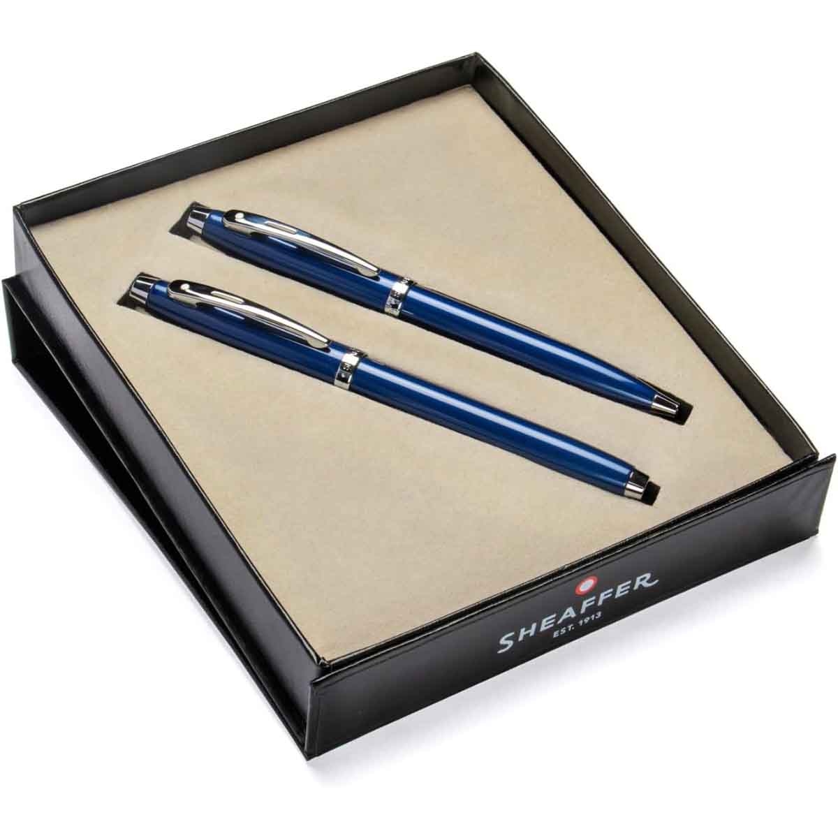 شيفر طقم هدية قلم حبر جاف 100 + قلم حبر سائل أزرق