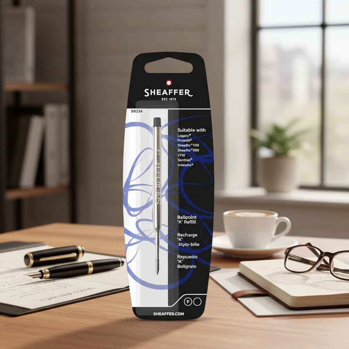 شيفر تعبئة حبر جاف لون أسود مقاس دقيق K