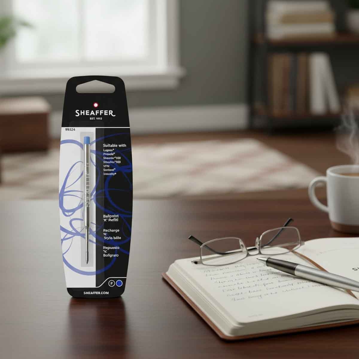 شيفر تعبئة حبر جاف لون أزرق مقاس دقيق K