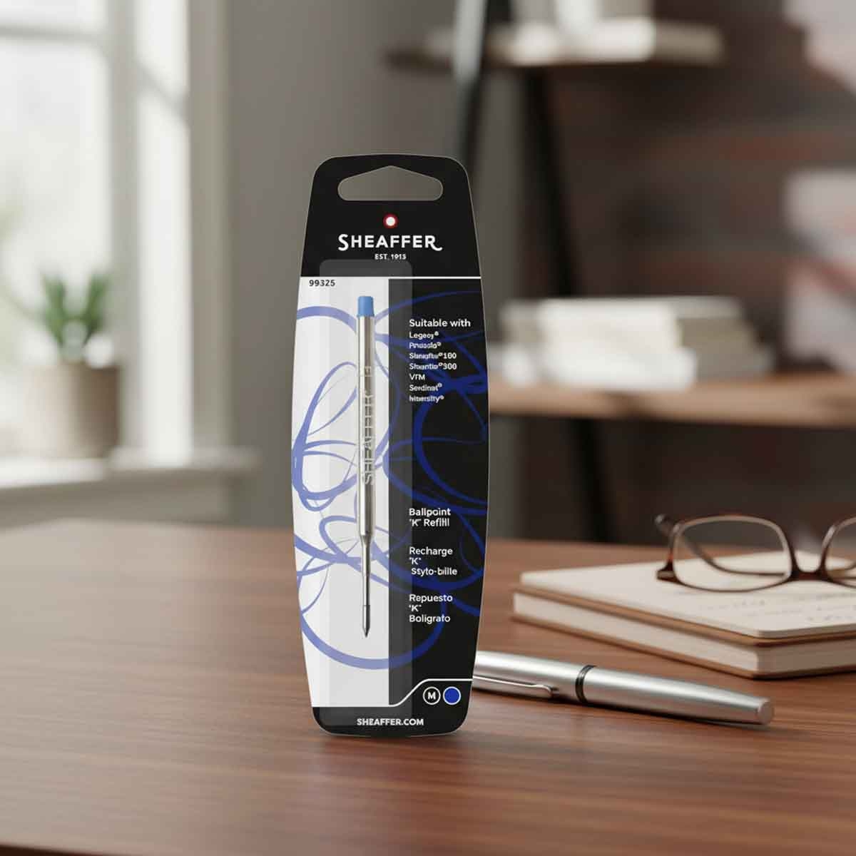 شيفر تعبئة حبر جاف لون أزرق مقاس متوسط K