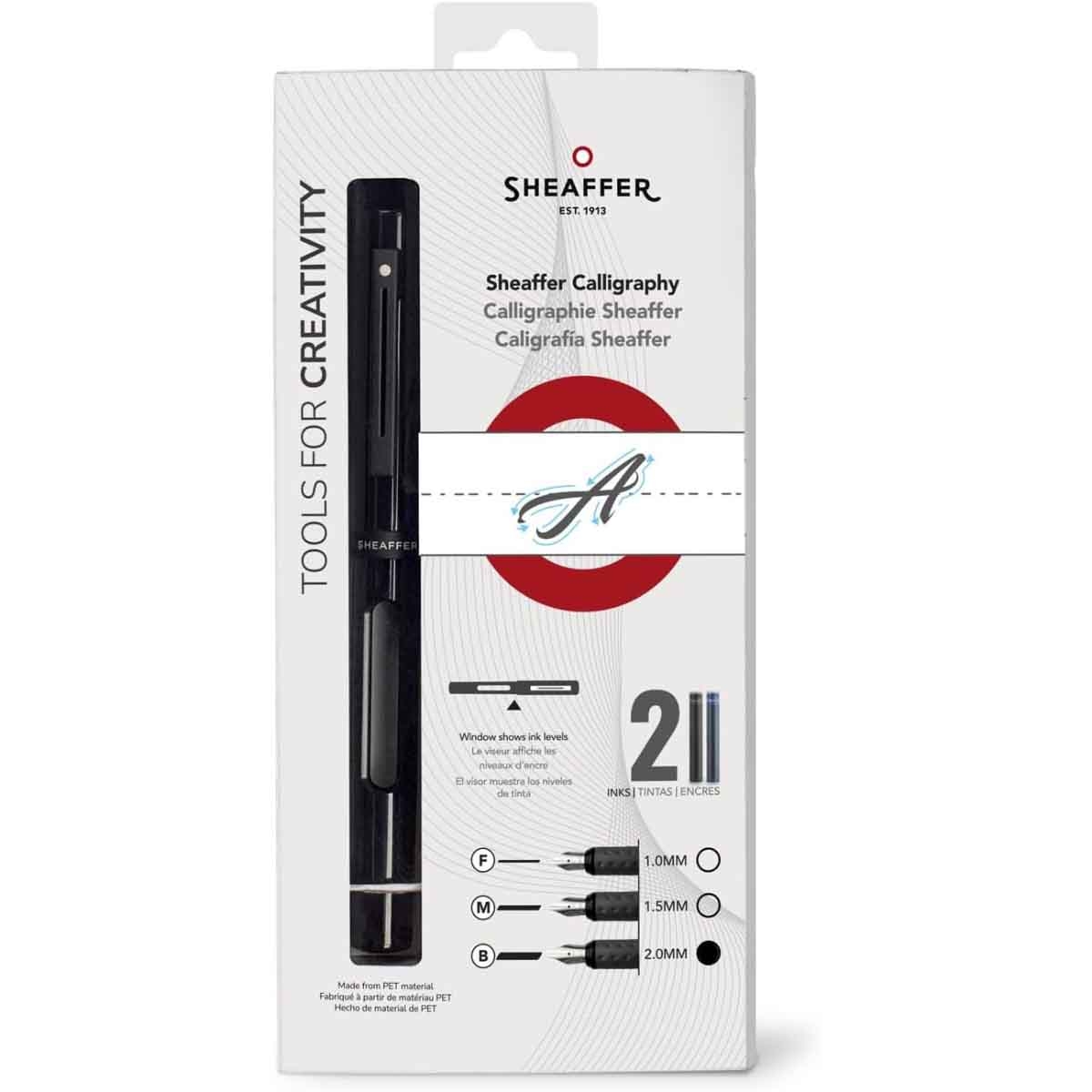 شيفر قلم كاليغرافي أسود ريشة عريضة