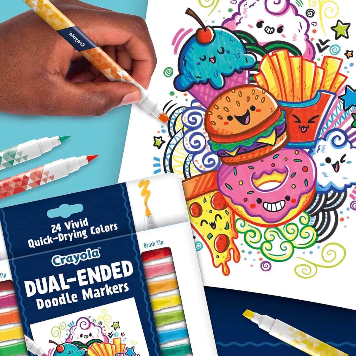 Crayola Chisel Tip & Brush Art Markers Unisex, 8-10 Years