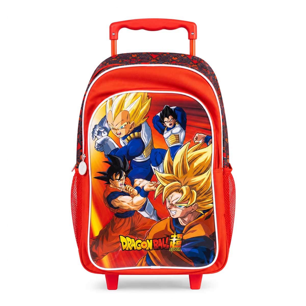 Dragon Ball 5-in-1 18" School Trolley Bag Set with Lunch Bag, Pencil Case, Water Bottle & Lunch Box Unisex, 5-7 Years