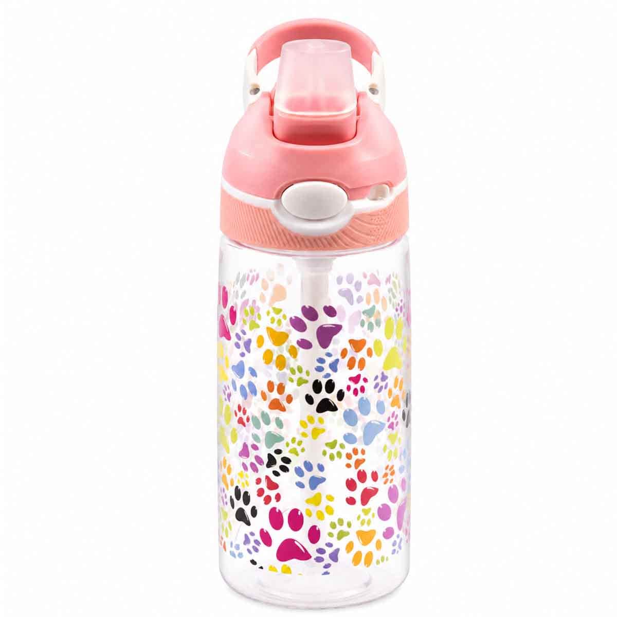 Cocobee 480ml Pink Tritan Leakproof Water Bottle Girls, 3-4 Years