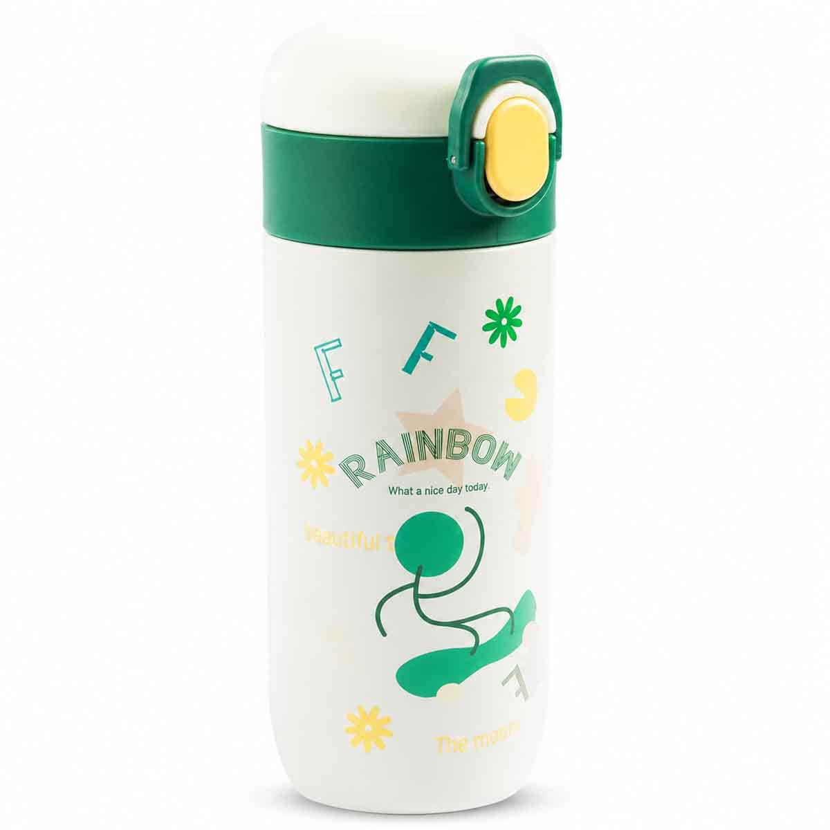Cocobee 500ml Green Stainless Steel Insulated Water Bottle Unisex, 3-4 Years