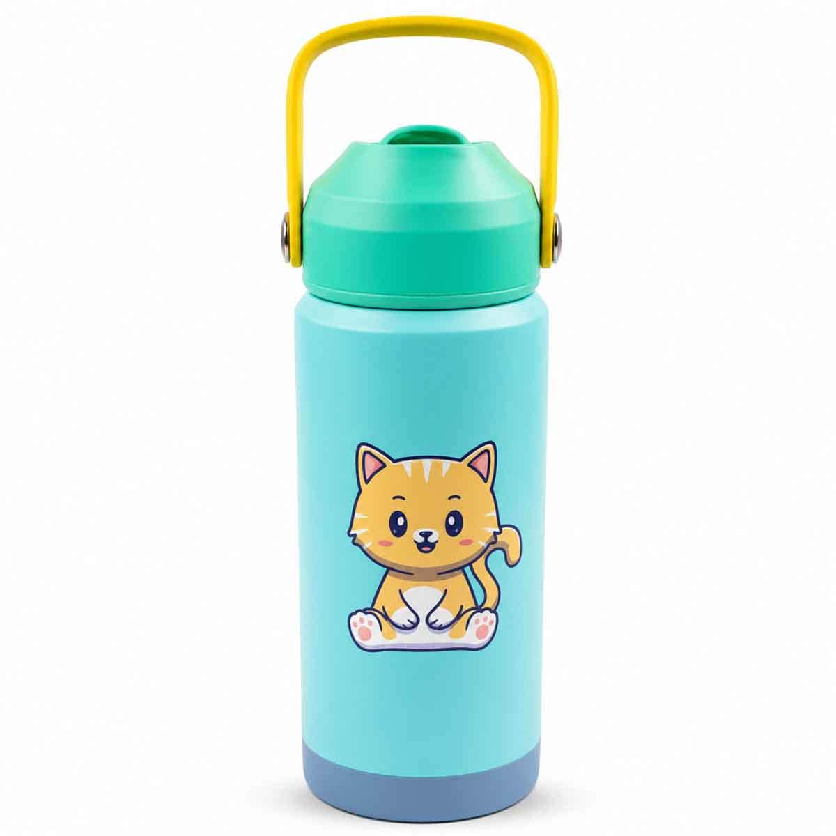 Cocobee 500ml Green Insulated Stainless Steel Water Bottle Unisex, 3-4 Years