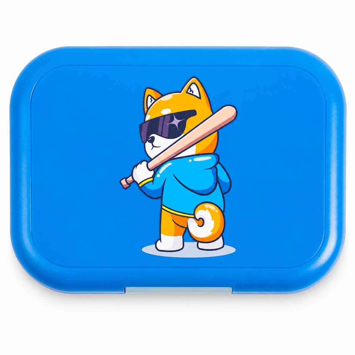 Cocobee Kids 765ml Blue 6-Compartments Bento Lunch Box with Silicone Seal Unisex, 3-4 Years
